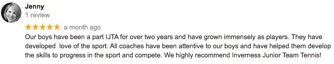 Parent review of Inverness Junior Tennis Academy